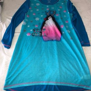 Girls size XL(14/16) pajama dress with penguin